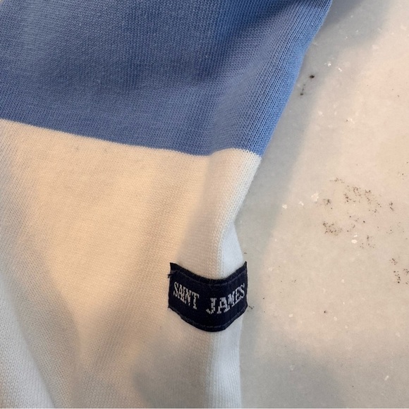 SAINT JAMES Women’s Long Sleeve Color block Top 100% Cotton Size US 6 - Picture 7 of 11